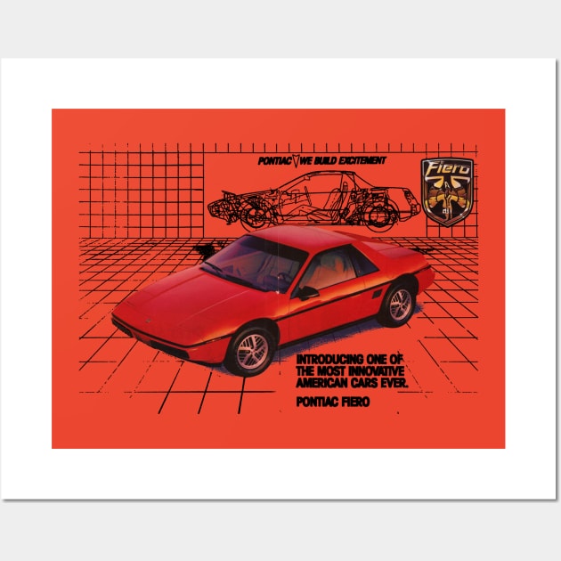 PONTIAC FIERO - advert Wall Art by Throwback Motors